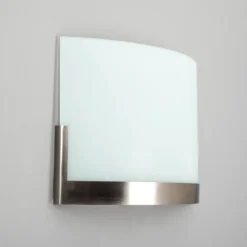 Aplique de pared Lindby Karla, 35 cm, blanco/níquel, cristal, E27