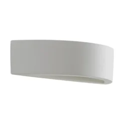 Aplique de pared Lindby Konstantin, ancho 30 cm, blanco, escayola, E14