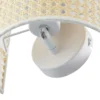 Aplique de pared Lindby Lautaro, bambú, 25 cm de altura, E27