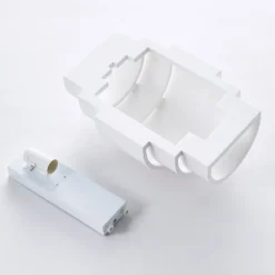 Aplique de pared Lindby Marit, altura 30 cm, blanco, escayola, E14