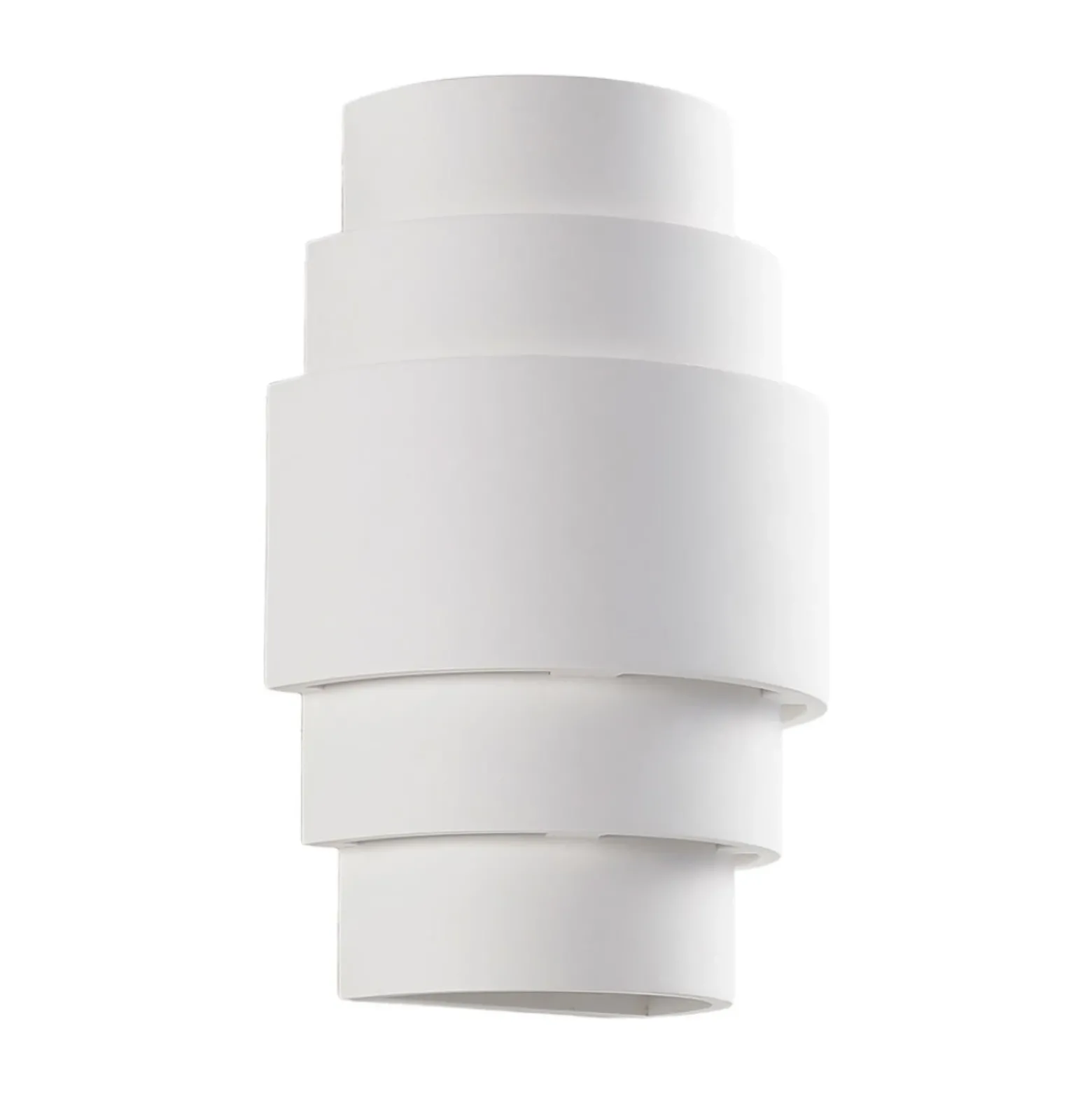 Aplique de pared Lindby Marit, altura 30 cm, blanco, escayola, E14