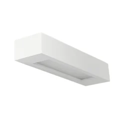 Aplique de pared Lindby Matteo, blanco, escayola, 36 cm, E14, pintable