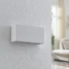 Aplique de pared Lindby Mavora, angular, 25 cm, blanco, escayola, G9