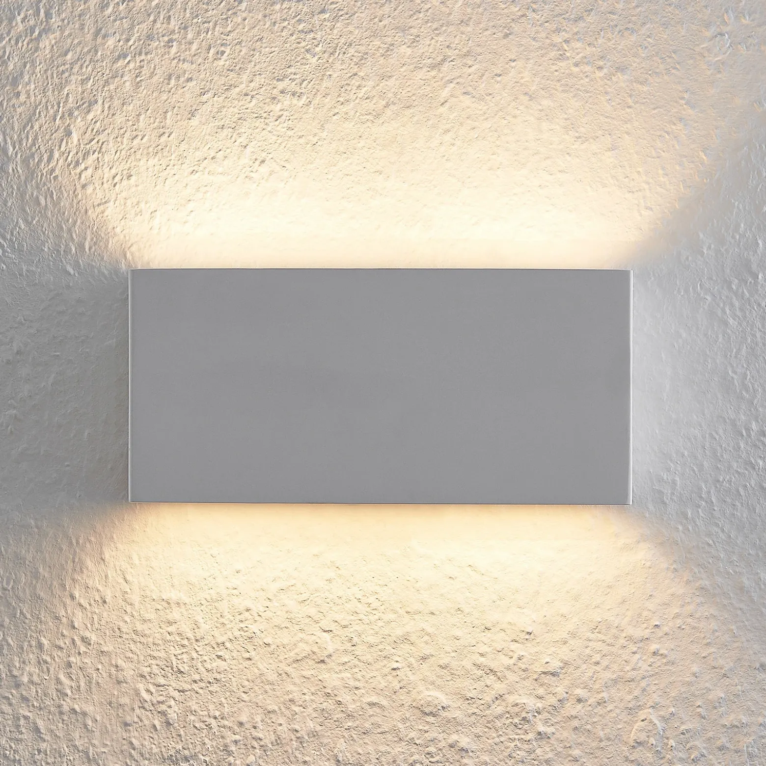 Aplique de pared Lindby Mavora, angular, 25 cm, blanco, escayola, G9