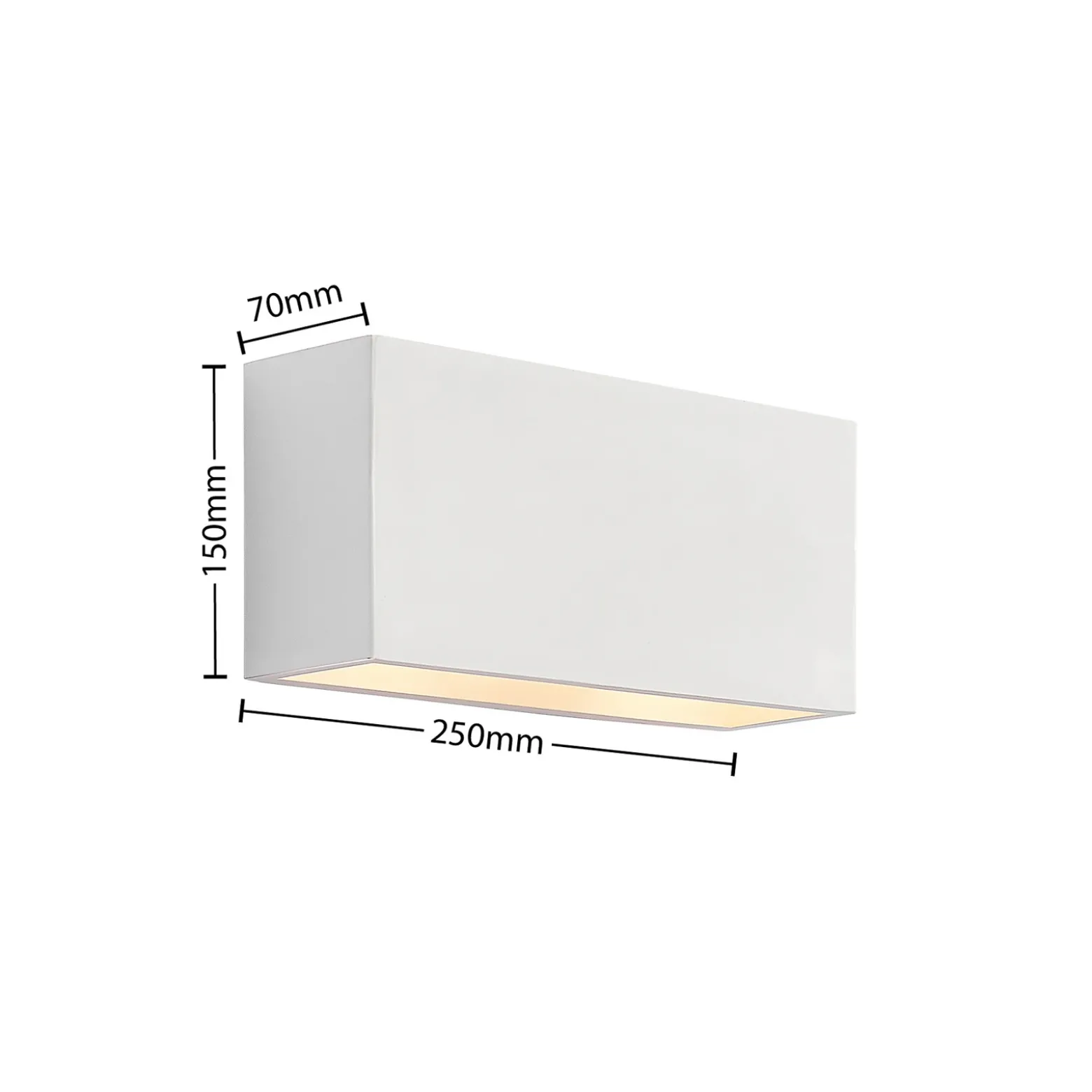Aplique de pared Lindby Mavora, angular, 25 cm, blanco, escayola, G9