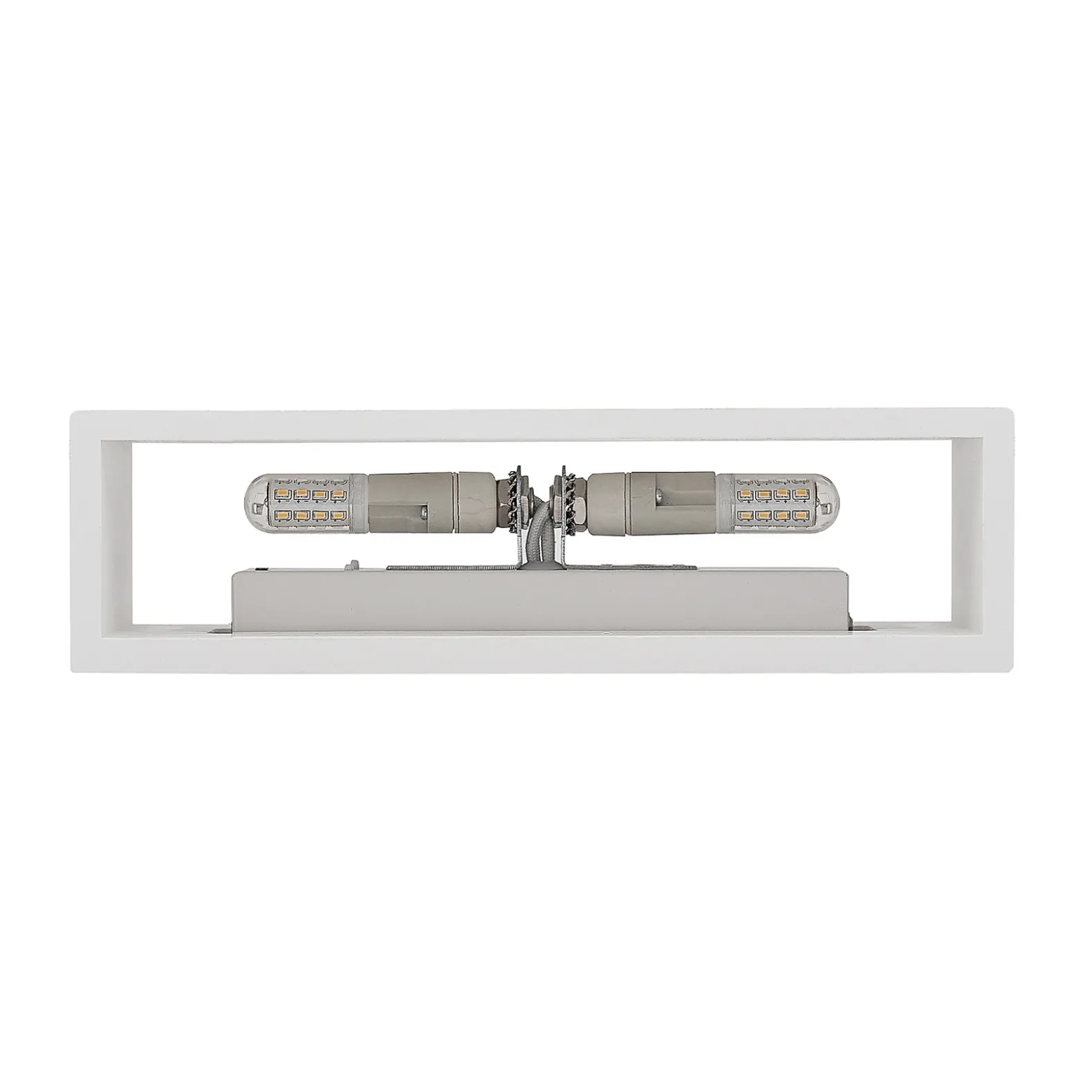 Aplique de pared Lindby Mavora, angular, 25 cm, blanco, escayola, G9