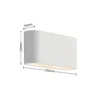Aplique de pared Lindby Mavora, redondo, 25 cm, blanco, escayola, G9