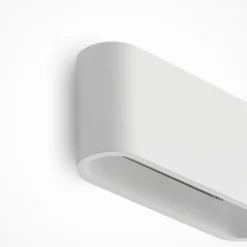 Aplique de pared Lindby Mavora, redondo, 25 cm, blanco, escayola, G9