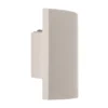Aplique de pared Lindby Naike, blanco, escayola, altura 15 cm