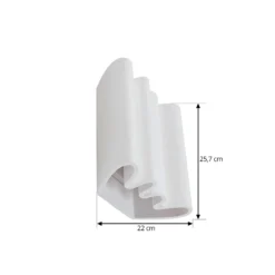 Aplique de pared Lindby Novali, blanco, escayola, arriba/abajo, 26 cm, G9
