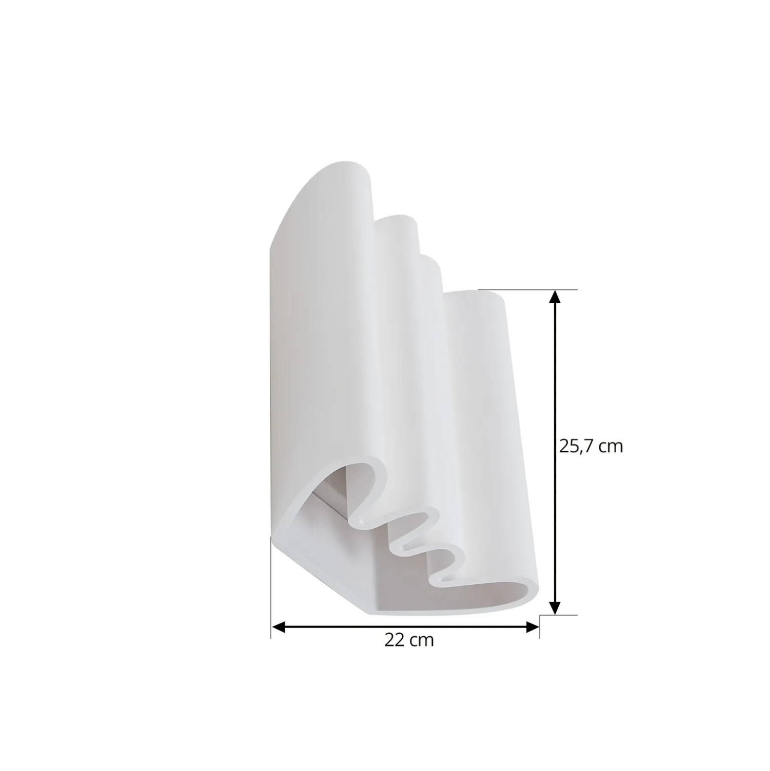 Aplique de pared Lindby Novali, blanco, escayola, arriba/abajo, 26 cm, G9