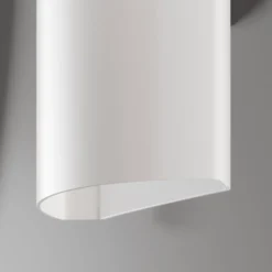 Aplique de pared Lindby Ophelia, altura 39 cm, blanco, cristal