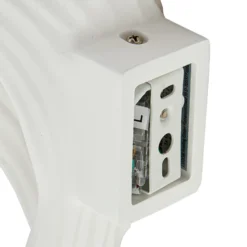 Aplique de pared Lindby Ornela, blanco, escayola, altura 29,5 cm