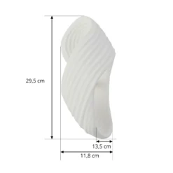 Aplique de pared Lindby Ornela, blanco, escayola, altura 29,5 cm