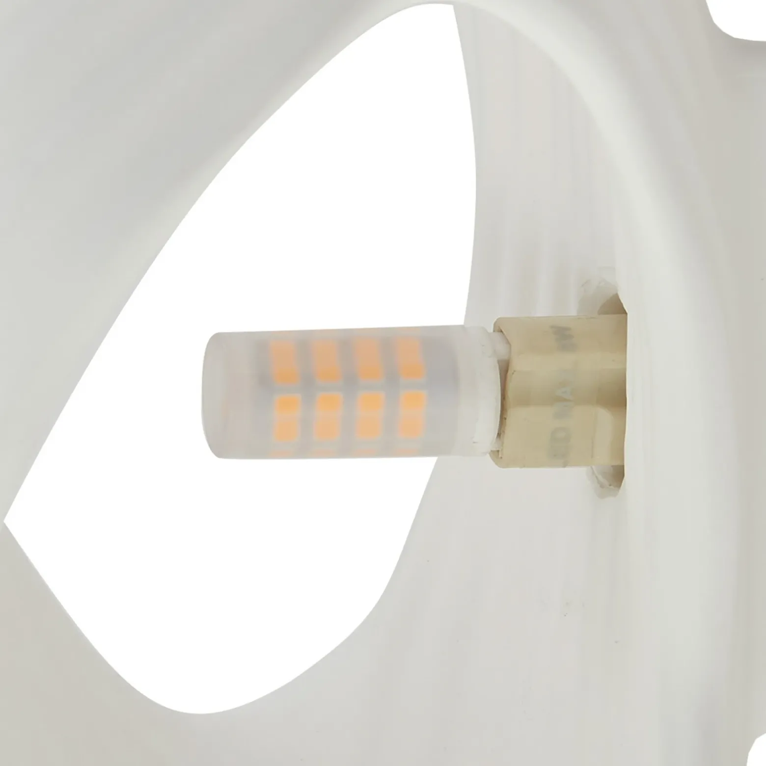 Aplique de pared Lindby Ornela, blanco, escayola, altura 29,5 cm