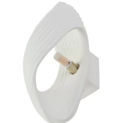 Aplique de pared Lindby Ornela, blanco, escayola, altura 29,5 cm