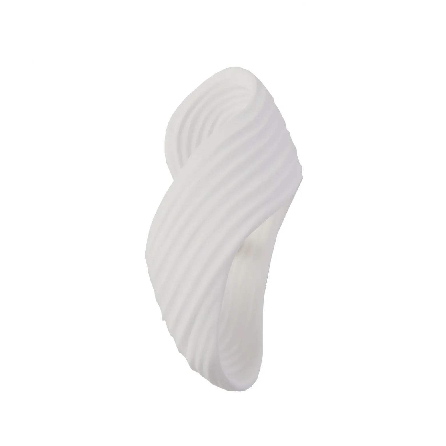 Aplique de pared Lindby Ornela, blanco, escayola, altura 29,5 cm