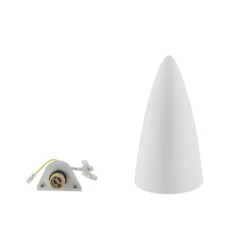 Aplique de pared Lindby Pascali, altura 42 cm, blanco, escayola