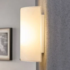 Aplique de pared Lindby Phil, blanco, altura del cristal 21cm, set de 2