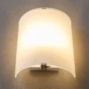 Aplique de pared Lindby Phil, blanco, cristal, altura 21cm, set de 3