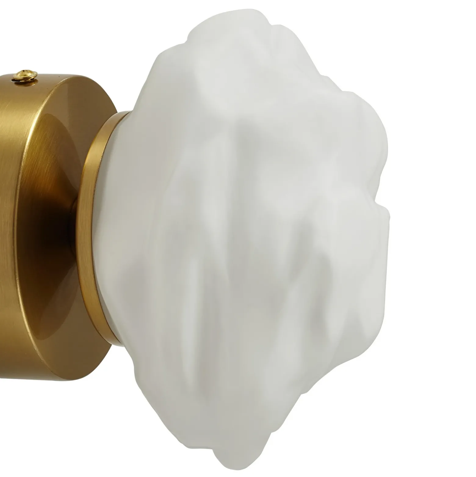 Aplique de pared Lindby Piatra, opal/latón, cristal, Ø 16 cm, G9