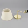 Aplique de pared Lindby Pola, 30 cm, latón, extensible, tela