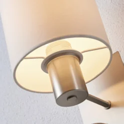 Aplique de pared Lindby Shajan, juego de 2, 29 cm, E27, brazo de lectura LED