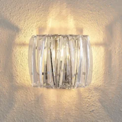Aplique de pared Lindby Sofia, transparente, acrílico, 23cm