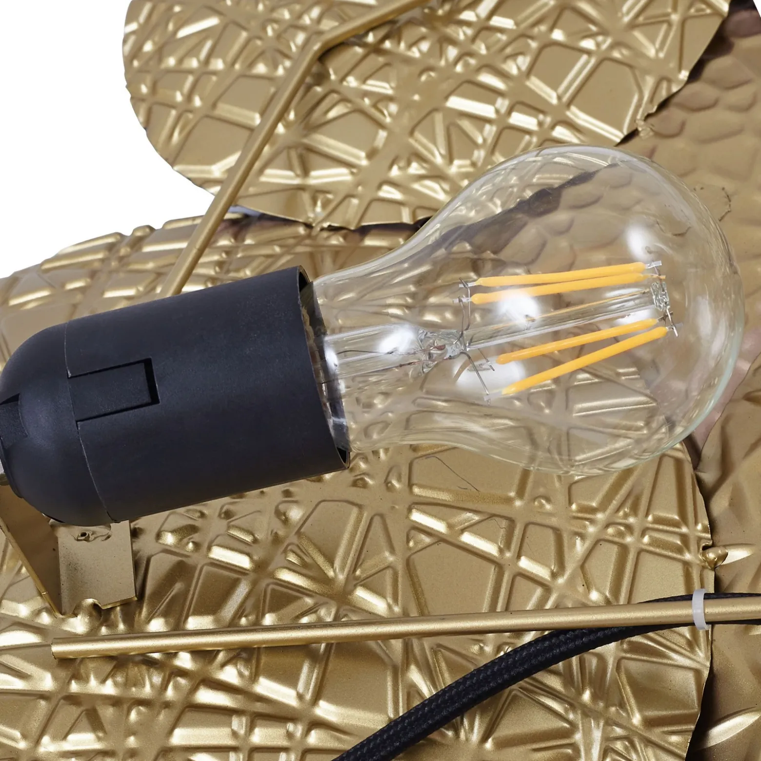 Aplique de pared Lindby Soraya, dorado/cobre, metal, 2 luces, 51cm