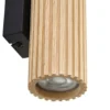 Aplique de pared Lindby Stralino, 2 luces, altura 22 cm, madera
