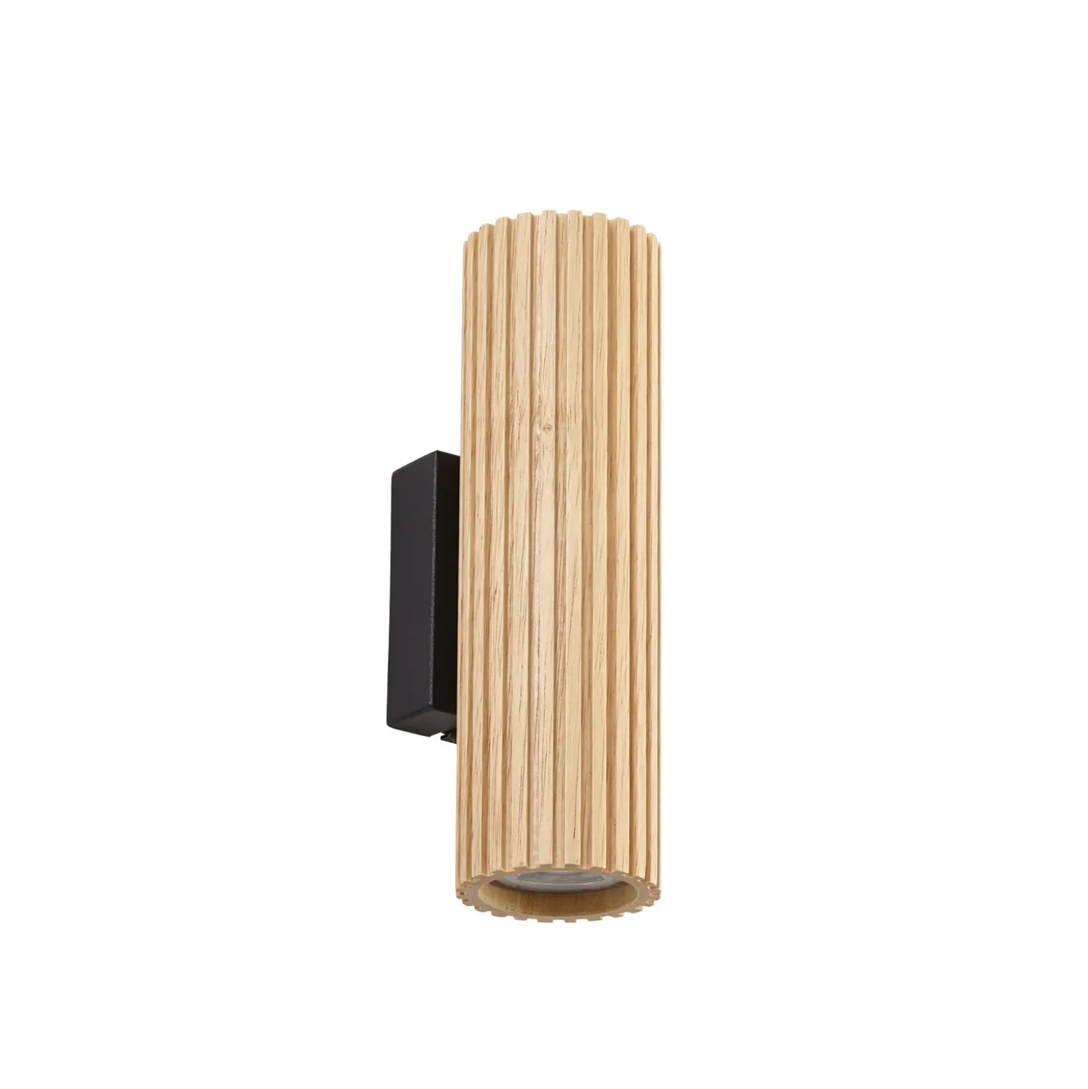 Aplique de pared Lindby Stralino, 2 luces, altura 22 cm, madera
