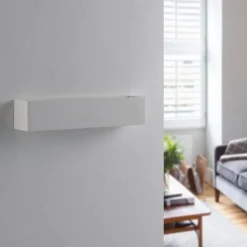 Aplique de pared Lindby Tjada, 35 cm, blanco, escayola, G9, pintable