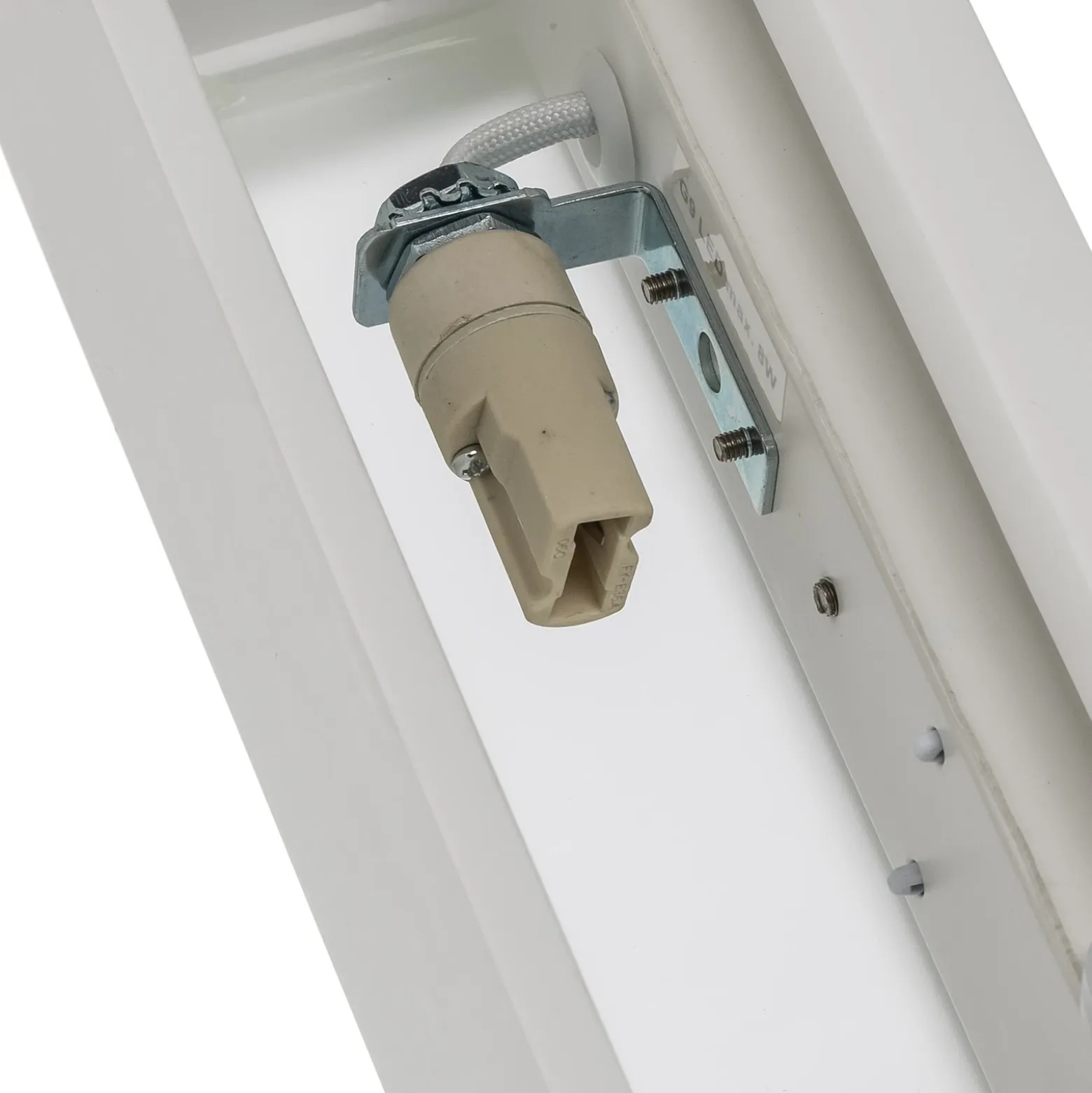 Aplique de pared Lindby Tjada, 22 cm, blanco, escayola, G9, pintable