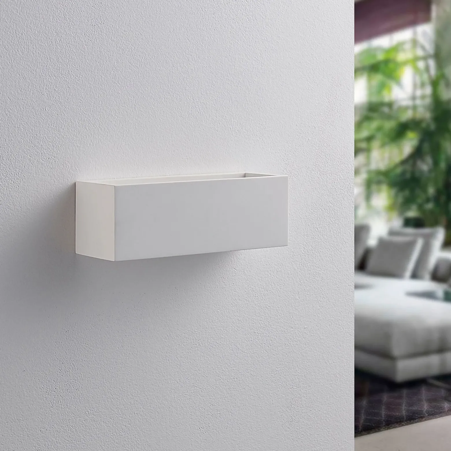 Aplique de pared Lindby Tjada, 22 cm, blanco, escayola, G9, pintable, 3 unidades