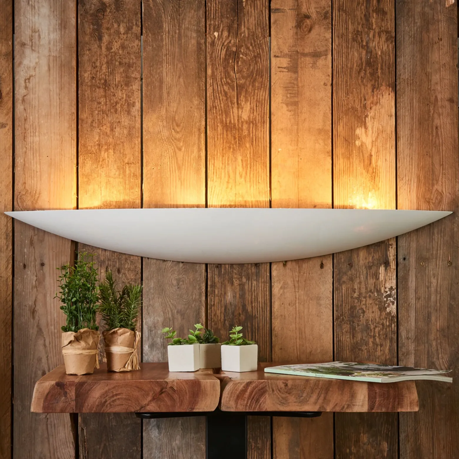 Aplique de pared Lindby Tommi, blanco, escayola, 100 cm, E14, pintable