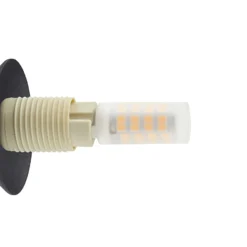 Aplique de pared Lindby Valentina, gris/negro, cristal, Ø 10 cm