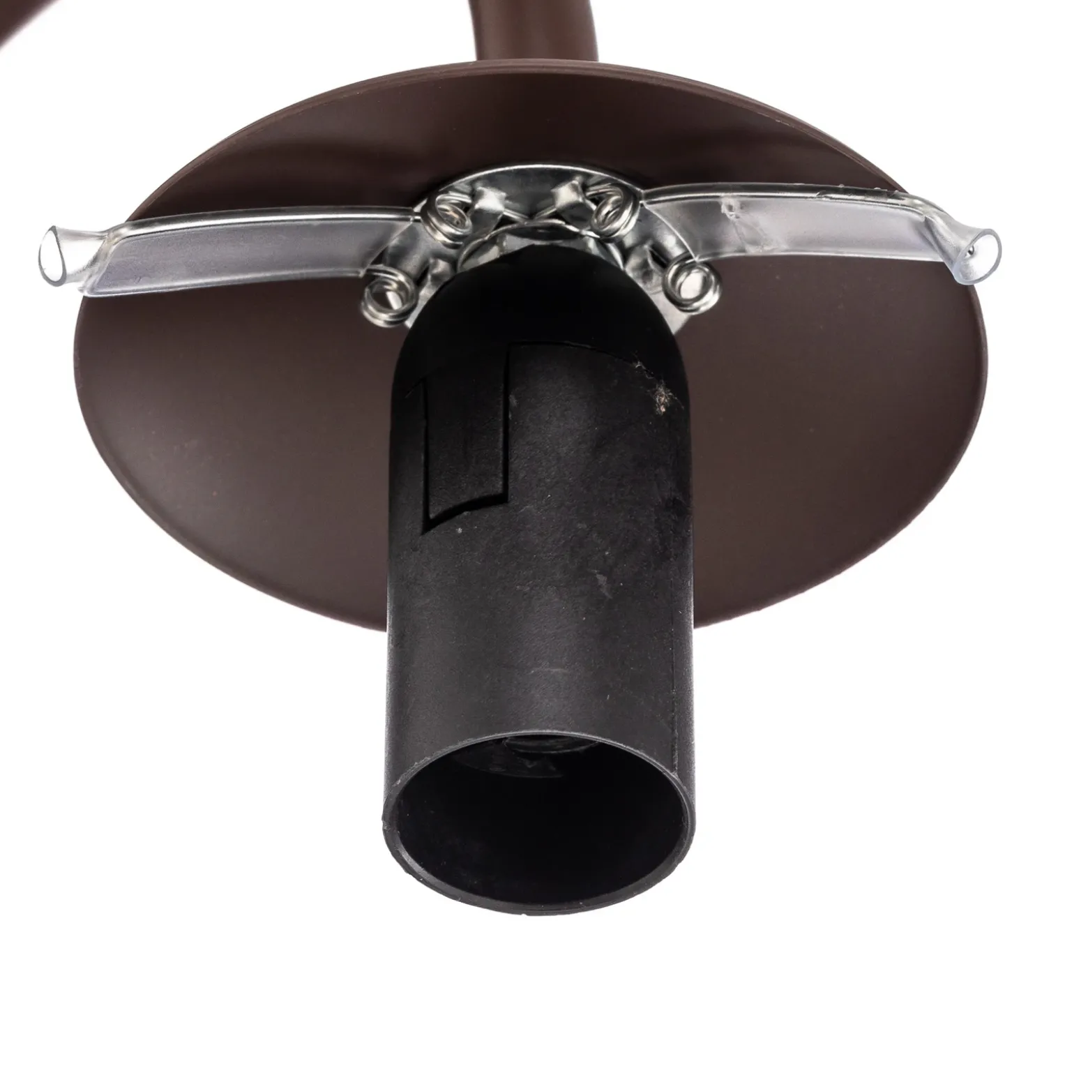 Aplique de pared Lindby Valentina, E14, gris humo, cristal, 28,6 cm