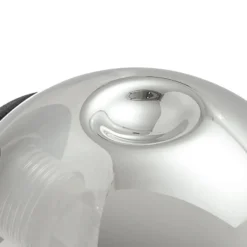 Aplique de pared Lindby Valentina, gris/negro, cristal, Ø 10 cm