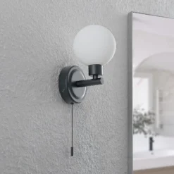 Aplique de pared Lindby Zaniba, negro
