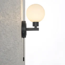 Aplique de pared Lindby Zaniba, negro