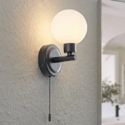 Aplique de pared Lindby Zaniba, negro