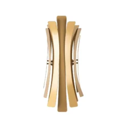 Aplique de pared Lınea, color dorado, altura 48 cm, metal, E14