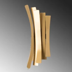 Aplique de pared Lınea, color dorado, altura 48 cm, metal, E14