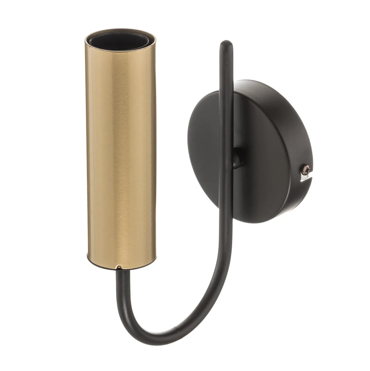 Aplique de pared Loppe, 1 luz, negro/dorado
