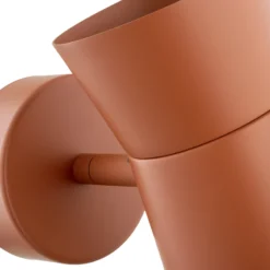 Aplique de pared Lotta, terracota, foco, acero, orientable