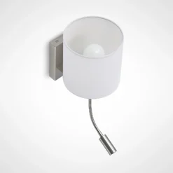 Aplique de pared Lucande Brinja, 45 cm, orientable, brazo de lectura, E27