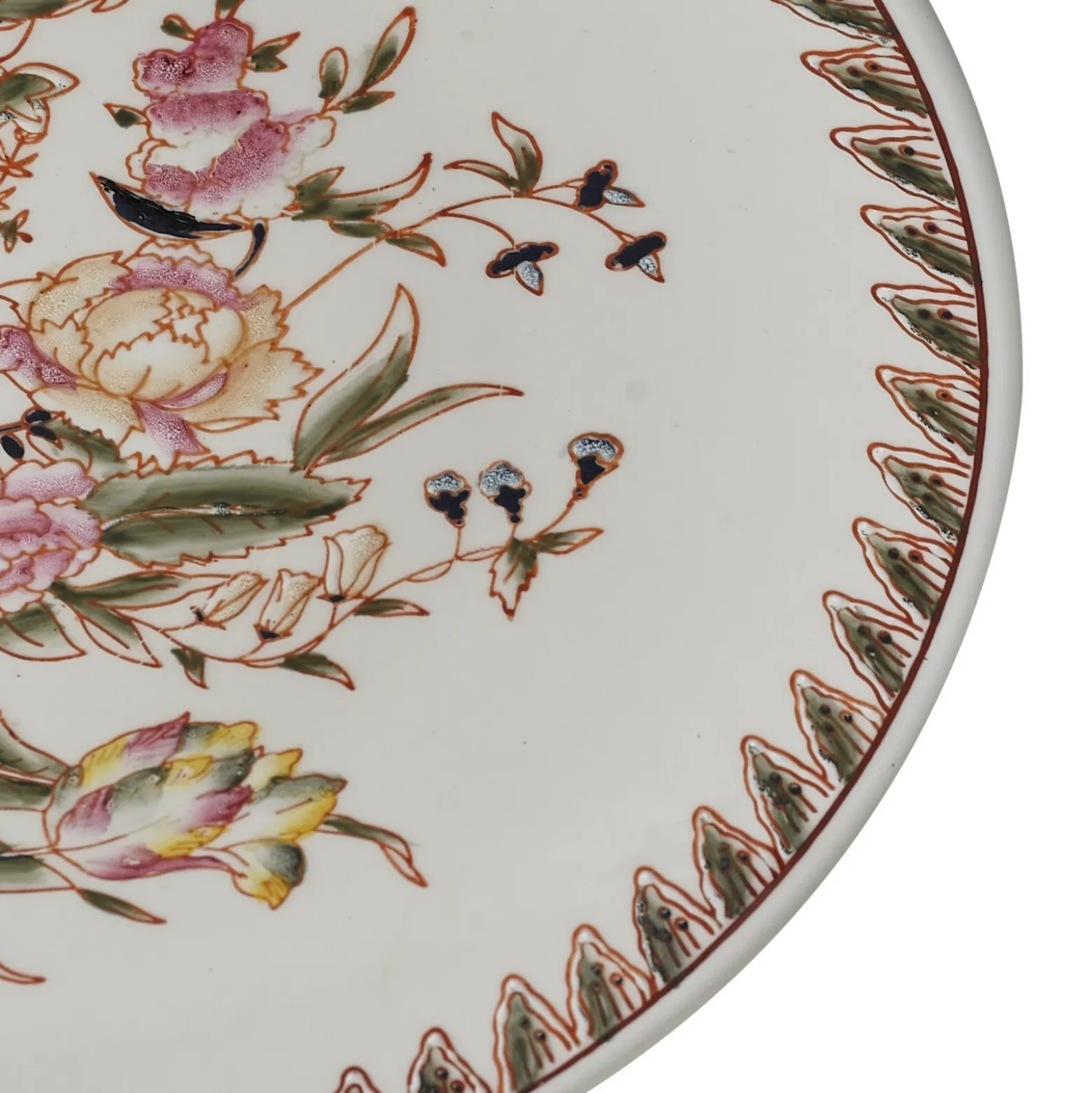 Aplique de pared Lucande Faelira, rosa/blanco, cerámica