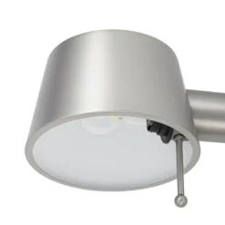 Aplique de pared Lucande Silka, 14 cm, níquel, flexible, enchufe