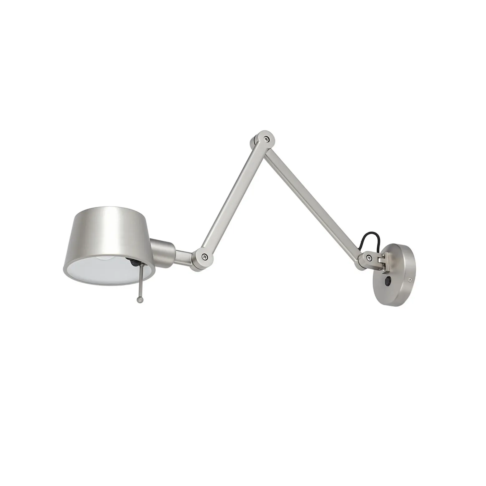 Aplique de pared Lucande Silka, 91 cm, níquel, regulable, E27
