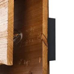 Aplique de pared Lucande Tarry, madera, ancho 45 cm, 2 x E14
